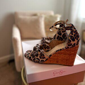 Leopard Jessica Simpson Wedges